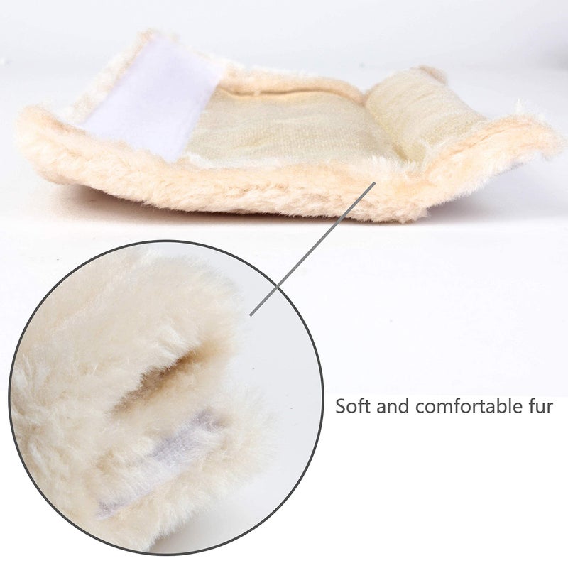 MOONET 2 Packs Car Seatbelt Covers Shoulder Pad for More Comfortable Driving, Universal Seat Belt Cover for Handbag Camera Backpack Straps, Soft Faux Sheepskin Wool Seat Belt Cushion (Beige) - Image 5